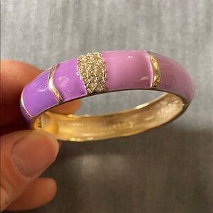 Sequin Hearts Purple and Pink Bracelet